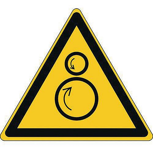 Výstražná tabulka Manutan Expert - Protiběžné rotující válce, hliník, 120 mm