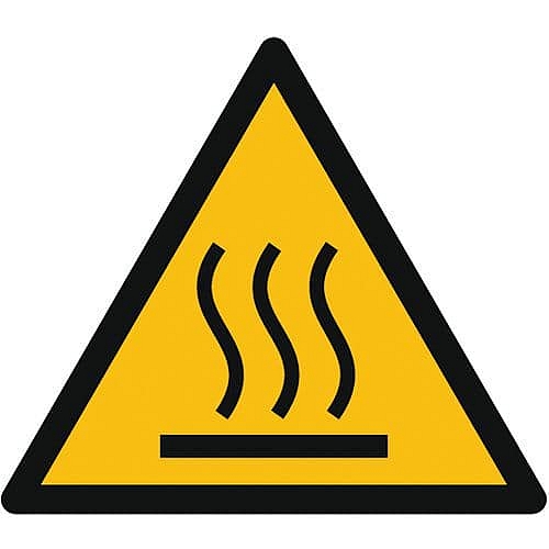 Výstražná tabulka Manutan Expert - Horký povrch, samolepicí fólie, 200 mm