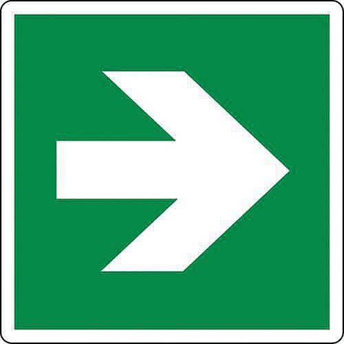 Bezpečnostní tabulka Manutan Expert - Směrová šipka rovná, samolepicí fólie, 120 mm