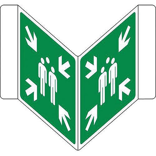 Bezpečnostní tabulka Manutan Expert  - Shromaždiště, hliník, 200 mm