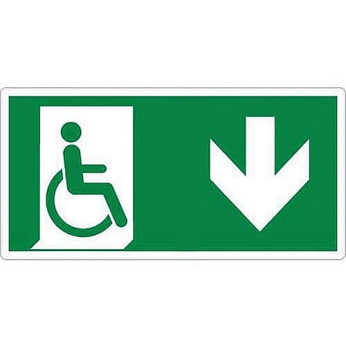 Bezpečnostní tabulka Manutan Expert - Bezbariérový únikový východ, hliník, 250 x 125 mm