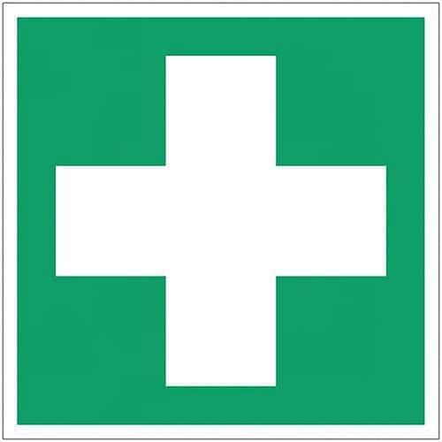 Bezpečnostní tabulka Manutan Expert - První pomoc, samolepicí fólie, 120 mm