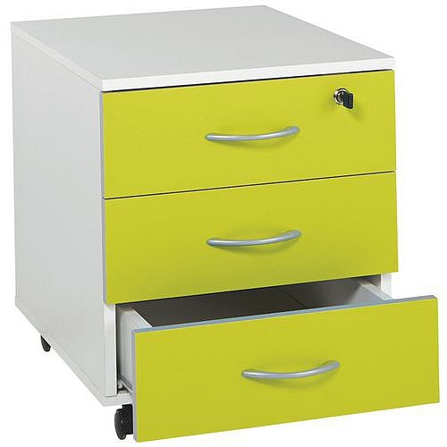 Mobilní kontejnery Manutan Colibri, 53 x 42 x 50 cm, 3 zásuvky