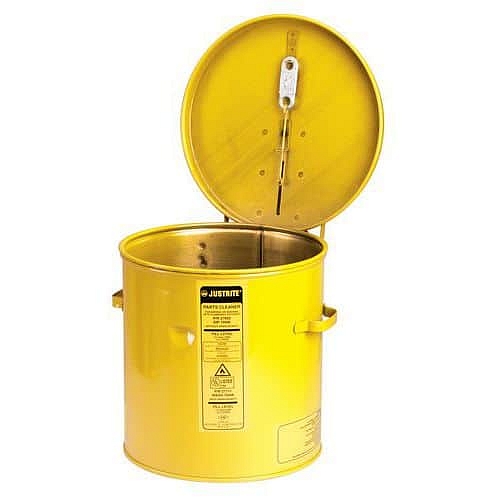 Bezpečnostní nádoba pro čištění dílů Justrite, 8 l, žlutá