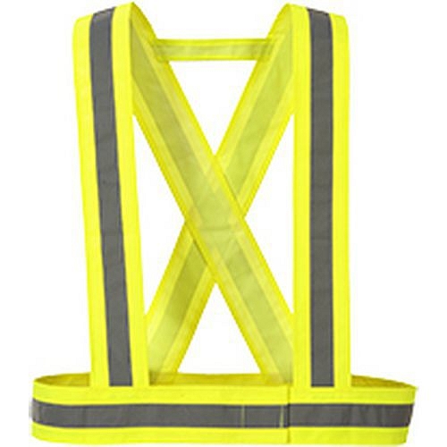 Hi-Vis křížové popruhy, žlutá