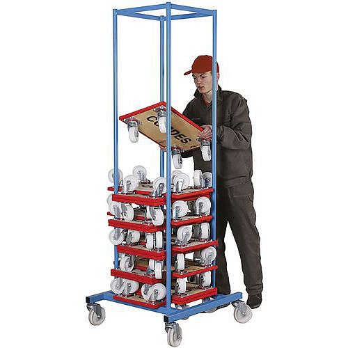 Pojízdný stojan, do 250 kg, 70 x 72 x 200 cm, modrý