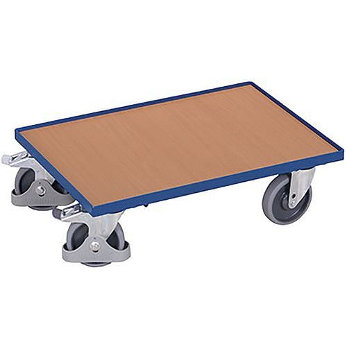 Transportní plošina, do 250 kg, 10mm hrana, 61 x 41,5 x 20,5 cm, modrá