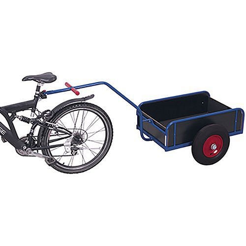 Dvoukolový vozík za kolo, s plnými bočnicemi, nafukovací kola, modrý, 213,5 x 81 x 81 cm