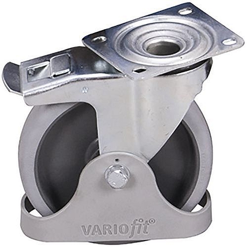 Sada 2 pevných a 2 otočných kol s brzdou, termoplastická, 200 x 40 mm