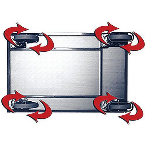 Sada 2 otočných a 2 otočných kol s brzdou, pryžová kola