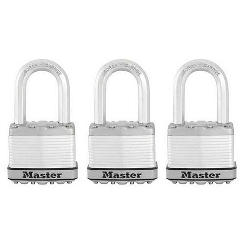 Set titanových visacích zámků Master Lock Excell 50mm, 3ks