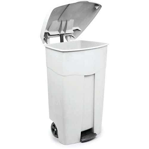 Mobilní kontejner 125 l s nožním pedálem bílý