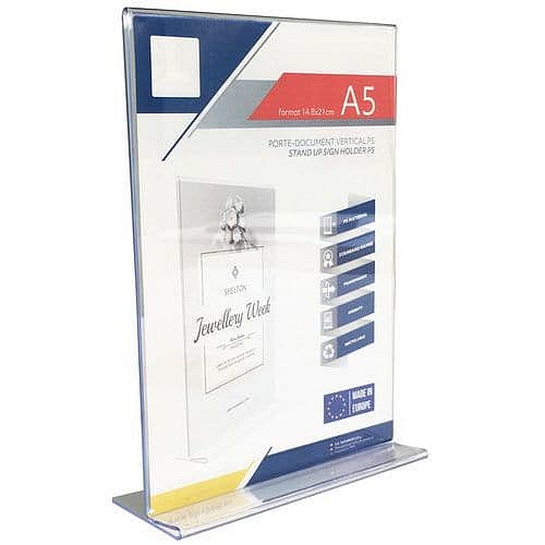 Stojánek na letáky Manutan Expert, typ T na výšku, A5