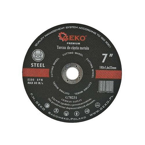 Kotouč řezný na kov, 180x1,6mm GEKO