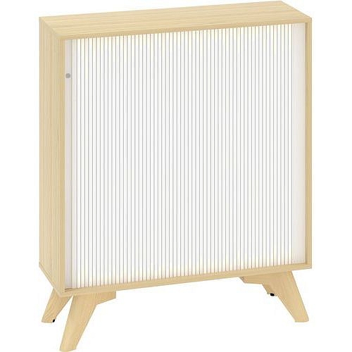 Nízká skříň Alfa Root s roletou, 1 police, 120 x 45 x 88,7 cm, dub