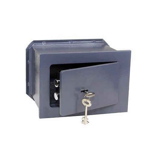 Ocelový trezor pro zazdění s mechanickým zámkem, 180 x 260 x 150 mm