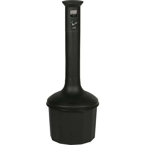 Popelník z ohnivzdorného plastu, objem 10 l, antracit