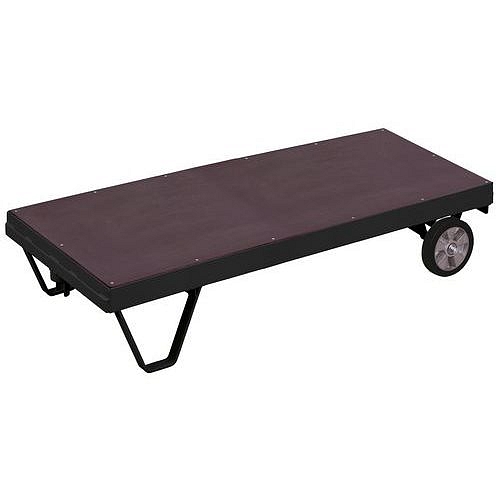 Dvoukolová transportní plošina s protiskluzovým povrchem, do 3 000 kg, šedá, polyuretanová kola, 250,5 x 80 x 34 cm