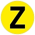 Kulatá samolepicí značka na zem, písmeno Z