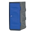 Plastová šatní skříň EMP, 910 mm, 1 oddíl, modrá
