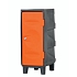 Plastová šatní skříň EMP, na nohách, 1 oddíl, oranžová