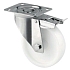 Nylonové otočné kolo s brzdnou,  nosnost: 400 kg, celková výška: 200 mm