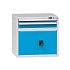 Zásuvková skříň ZK2, 884 x 753 x 840 mm, šedá-modrá