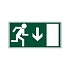 Úniková fotoluminiscenční bezpečnostní tabulka - Únikový východ nad dveře, plast