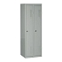 Montovaná šatní skříň DURO MONT, 2 oddíly, šedá/šedá, otočný uzávěr