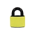 Odolný visací zámek, ocel, žlutý, průměr třmene 12 mm