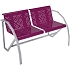 Lavice Manutan Expert Odéon, dvoumístná, fialová