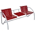 Lavice Manutan Expert Odéon, dvoumístná se stolkem, červená