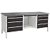 Dílenský stůl Bott Cubio Storage, 84 x 200 x 75 cm, 6 zásuvek, police, linoleum, šedá-antracit