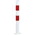 Kovový zahrazovací sloupek Crash Stop, červená/bílá, výška 100 cm, bez očka