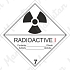 Výstražné ADR tabulky - Radioaktivní látka kat. I. č. 7A