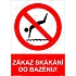 Zákazové tabulky - Zákaz skákání do bazénu