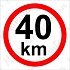 Příkazové tabulky - Omezení rychlosti 40 km/h