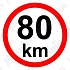 Příkazové tabulky - Omezení rychlosti 80 km/h