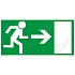 Únikové fotoluminiscenční bezpečnostní tabulky - Únikový východ vpravo