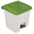 Odpadkový nášlapný koš Manutan Expert, 30 l, zelená/bílá