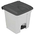 Odpadkový nášlapný koš Manutan Expert, 30 l, šedá/bílá