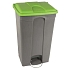 Odpadkový nášlapný koš Manutan Expert, 90 l, zelená/šedá