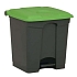Odpadkový nášlapný koš Manutan Expert, 30 l, zelená/šedá