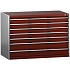 Dílenská zásuvková skříň Bott Cubio 200, 90 x 130 x 75 cm, 7 zásuvek, šedá-červená