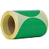 Samolepicí značkovací kolečka Manutan Expert, zelená, průměr 150 mm, 250 ks na roli