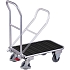 Hliníkový plošinový vozík se sklopným madlem, do 150 kg, 95 x 81,5 x 45 cm