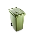 Plastová popelnice Benny na tříděný odpad, objem 360 l, zelená