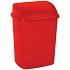Odpadkový koš s výklopným víkem 15 l červený