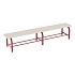 Lavice Lada s roštem, 200 cm, červená