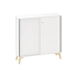 Nízká skříň Alfa Root s posuvnými dvířky, 2 police, 120 x 45 x 121,5 cm, bílá